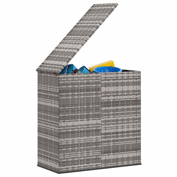 Graue Gartenaufbewahrungsbox Craciunes 100x49x103,5cm (PE-Rattan)