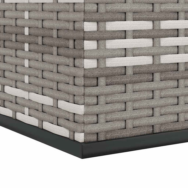 Graue Gartenaufbewahrungsbox Craciunes 100x49x103,5cm (PE-Rattan)