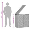 Graue Gartenaufbewahrungsbox Craciunes 100x49x103,5cm (PE-Rattan)