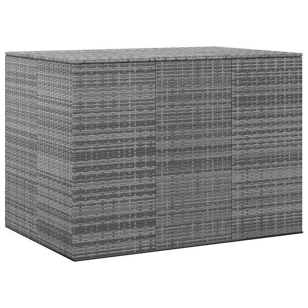 Graue Gartenaufbewahrungsbox Craciunes 145x100x103cm (PE-Rattan)
