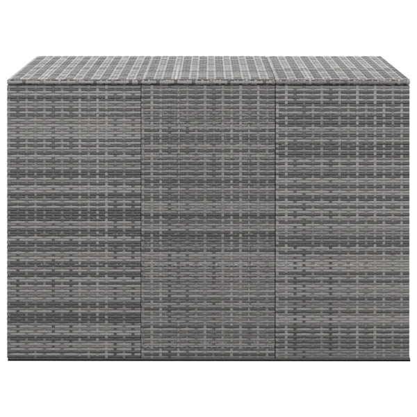 Graue Gartenaufbewahrungsbox Craciunes 145x100x103cm (PE-Rattan)