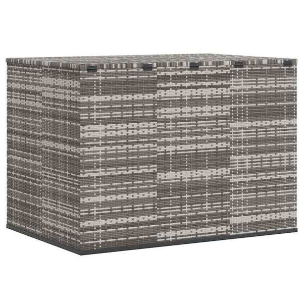 Graue Gartenaufbewahrungsbox Craciunes 145x100x103cm (PE-Rattan)