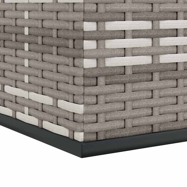 Graue Gartenaufbewahrungsbox Craciunes 145x100x103cm (PE-Rattan)