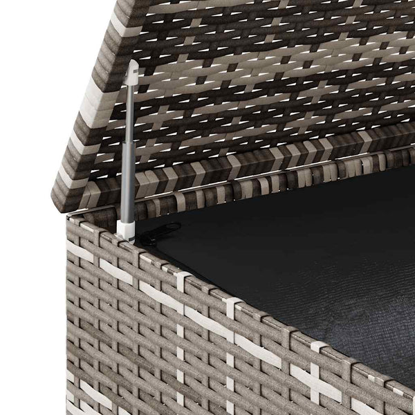Graue Gartenaufbewahrungsbox Craciunes 145x100x103cm (PE-Rattan)