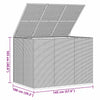 Graue Gartenaufbewahrungsbox Craciunes 145x100x103cm (PE-Rattan)