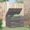 Graue Gartenaufbewahrungsbox Craciunes 145x100x103cm (PE-Rattan)