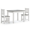 Weiß-graues Kinder Tisch- und Stuhlset Jessica (3-teilig, MDF)
