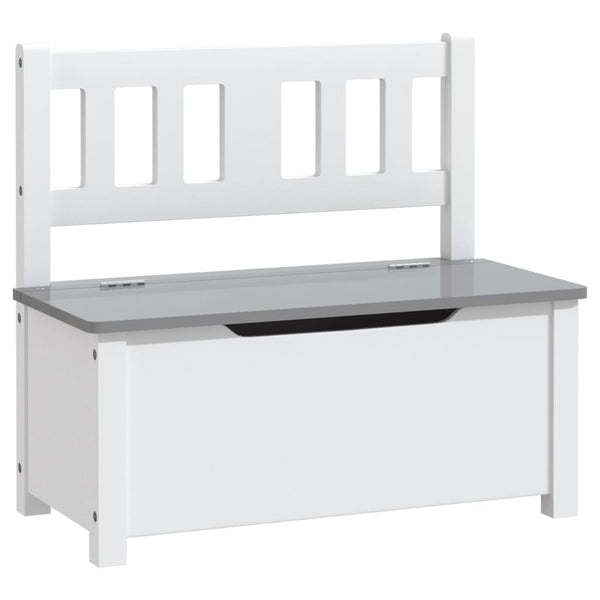 Weißes und graues Kinder Tisch- und Stuhlset Jessica (4-teilig, MDF)