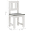 Weißes und graues Kinder Tisch- und Stuhlset Jessica (4-teilig, MDF)