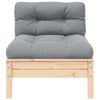 Gartensofa-Mittelteil mit Kissen Abood grau (Kiefer)