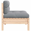 Gartensofa-Mittelteil mit Kissen Abood grau (Kiefer)