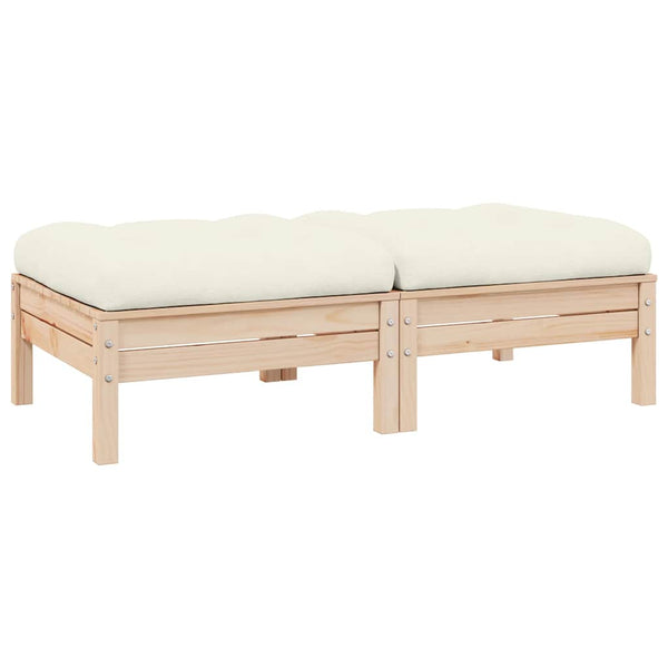 Cremefarbenes Abood Gartensofa (2-Sitzer, Kissen Kiefer)