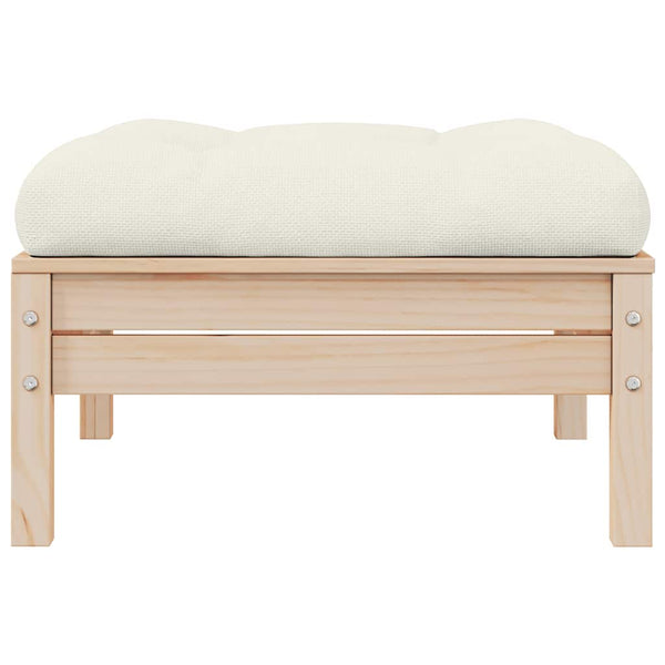 Cremefarbenes Abood Gartensofa (2-Sitzer, Kissen Kiefer)