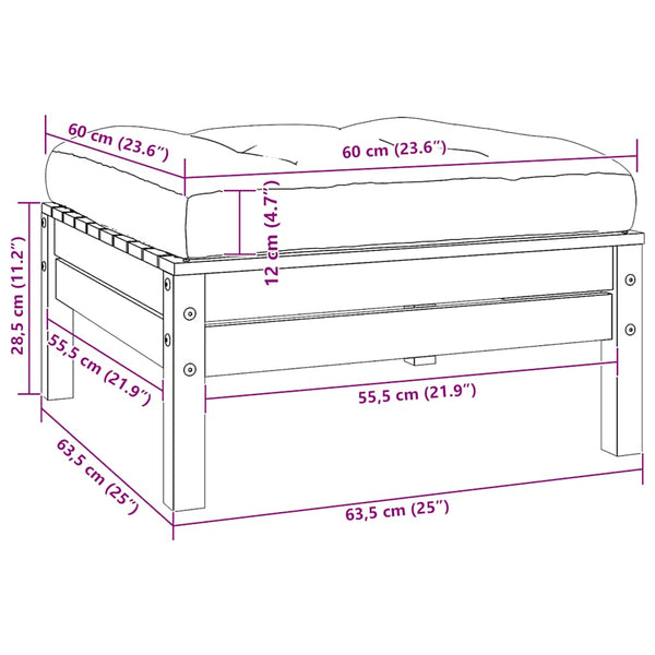 Cremefarbenes Abood Gartensofa (2-Sitzer, Kissen Kiefer)