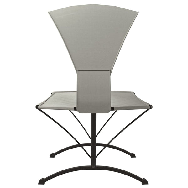 Cremefarbener Outdoor-Liegestuhl mit Vordach Verioara (Stahl und Oxford-Stoff)