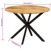 Esstisch Lully Ø110x78cm (Mangoholz und Stahl)