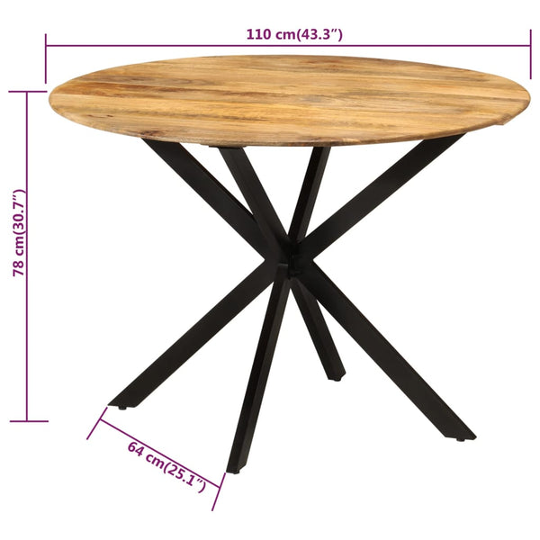 Esstisch Lully Ø110x78cm (Mangoholz und Stahl)