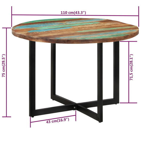 Esstisch Valei 110x75cm (recyceltes Massivholz)