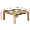 Sofatisch Sofia 80x80x40cm (recyceltes Massivholz)