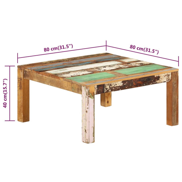 Sofatisch Sofia 80x80x40cm (recyceltes Massivholz)