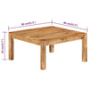 Couchtisch Sofia 80x80x40cm (Akazienholz)
