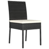 Schwarze Gartenstühle Lideriu (2 Stk. Polyrattan)