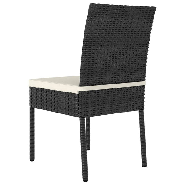 Schwarze Gartenstühle Lideriu (2 Stk. Polyrattan)