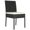 Schwarze Gartenstühle Lideriu (4 Stück Polyrattan)