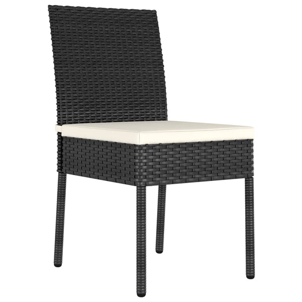 Schwarze Gartenstühle Lideriu (4 Stück Polyrattan)