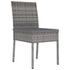 Gartenessstühle grau Lideriu (4 Stk. Polyrattan)