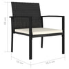 Schwarze Outdoor-Esszimmerstühle Hany (4 Stück Polyrattan)