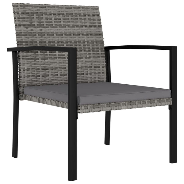 Graue Esszimmerstühle Hany (2er-Set Polyrattan)