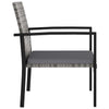 Graue Esszimmerstühle Hany (2er-Set Polyrattan)