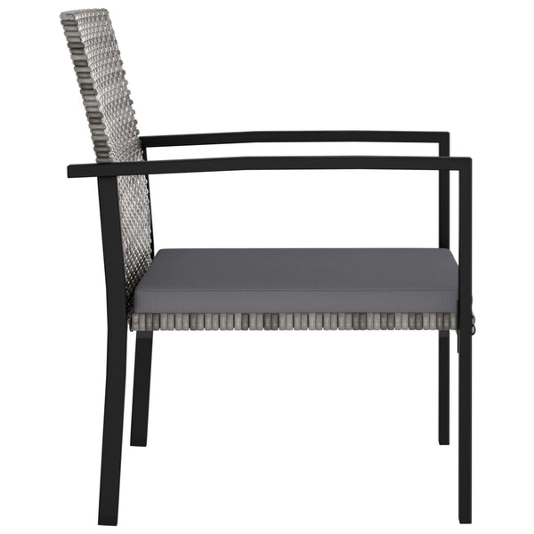Graue Esszimmerstühle Hany (2er-Set Polyrattan)