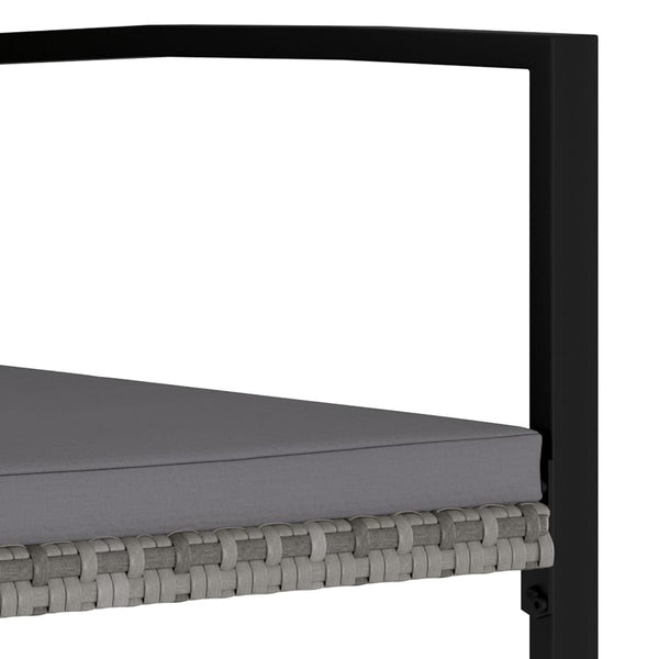 Graue Esszimmerstühle Hany (2er-Set Polyrattan)
