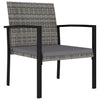 Graue Outdoor-Esszimmerstühle Hany (4 Stk. Polyrattan)