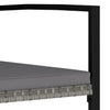 Graue Outdoor-Esszimmerstühle Hany (4 Stk. Polyrattan)