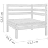 Weißes Gartensofa Cazarina (2-Sitzer, Kiefer)