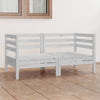 Weißes Gartensofa Cazarina (2-Sitzer, Kiefer)