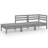 Graue Gartensitzgruppe Pancrat (3-teilig, Kiefer)