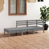 Graue Gartensitzgruppe Pancrat (3-teilig, Kiefer)