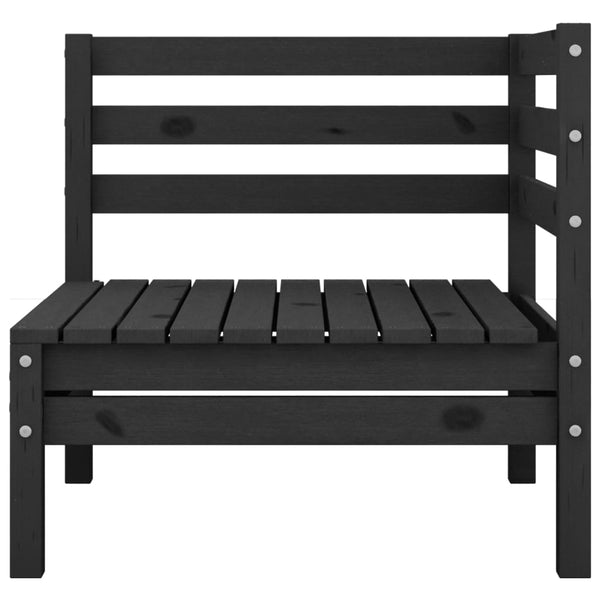Schwarzes Gartensofa-Set Ivor (4-teilig, Kiefer)