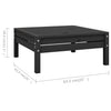 Schwarzes Gartensofa-Set Ripanu (5-teilig, Kiefer)