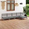 Gartensitzgruppe Euvfimia (5-teilig, Kiefer, grau)
