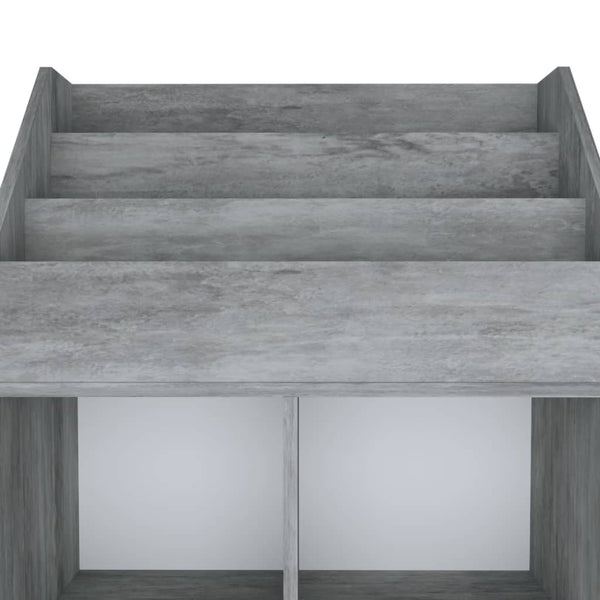 Betongraues Zeitschriftenregal Bali für Kinder 71x30x114cm (Holz)