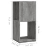 Betongrauer drehbarer Schrank Bitere 34,5x34,5x75,5cm (Spanplatte)
