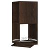 Drehbarer Schrank aus Räuchereiche Bitere 34,5x34,5x75,5cm (Spanplatte)