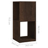 Drehbarer Schrank aus Räuchereiche Bitere 34,5x34,5x75,5cm (Spanplatte)