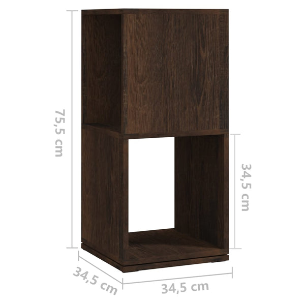 Drehbarer Schrank aus Räuchereiche Bitere 34,5x34,5x75,5cm (Spanplatte)