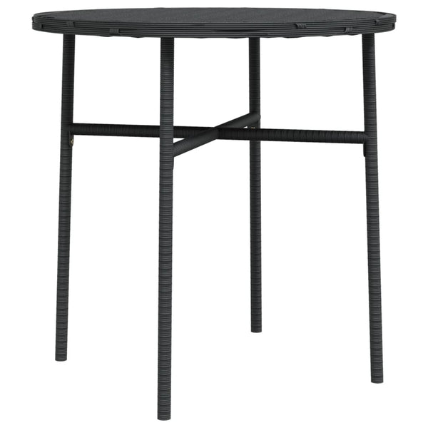 Schwarzer Beistelltisch Nina 45cm (Polyrattan)